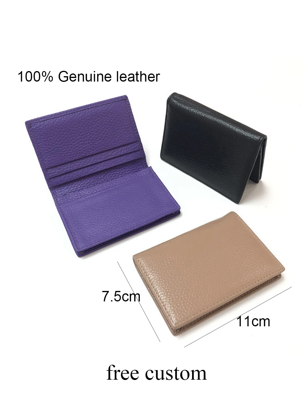 Kreditkartenetui aus Leder, individueller Initialenhalter, personalisierte Initiale, schlanke Geldbörse, Monogramm, Namensbrieftasche, Kartenhalter, DIY, Weihnachten – Detail 18