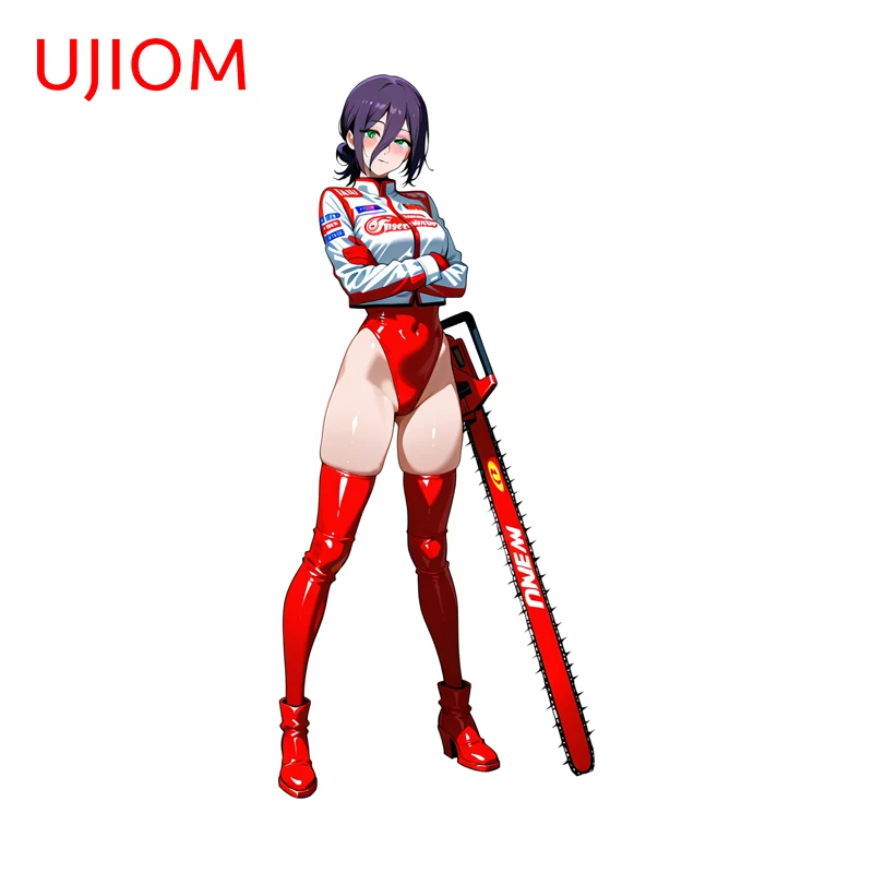 UJIOM Reze Sexy Anime Figure Wall Sticker Exquisite Eye Catching Standing Posture PVC Decal Suitable For Bedroom Bathroom Decor