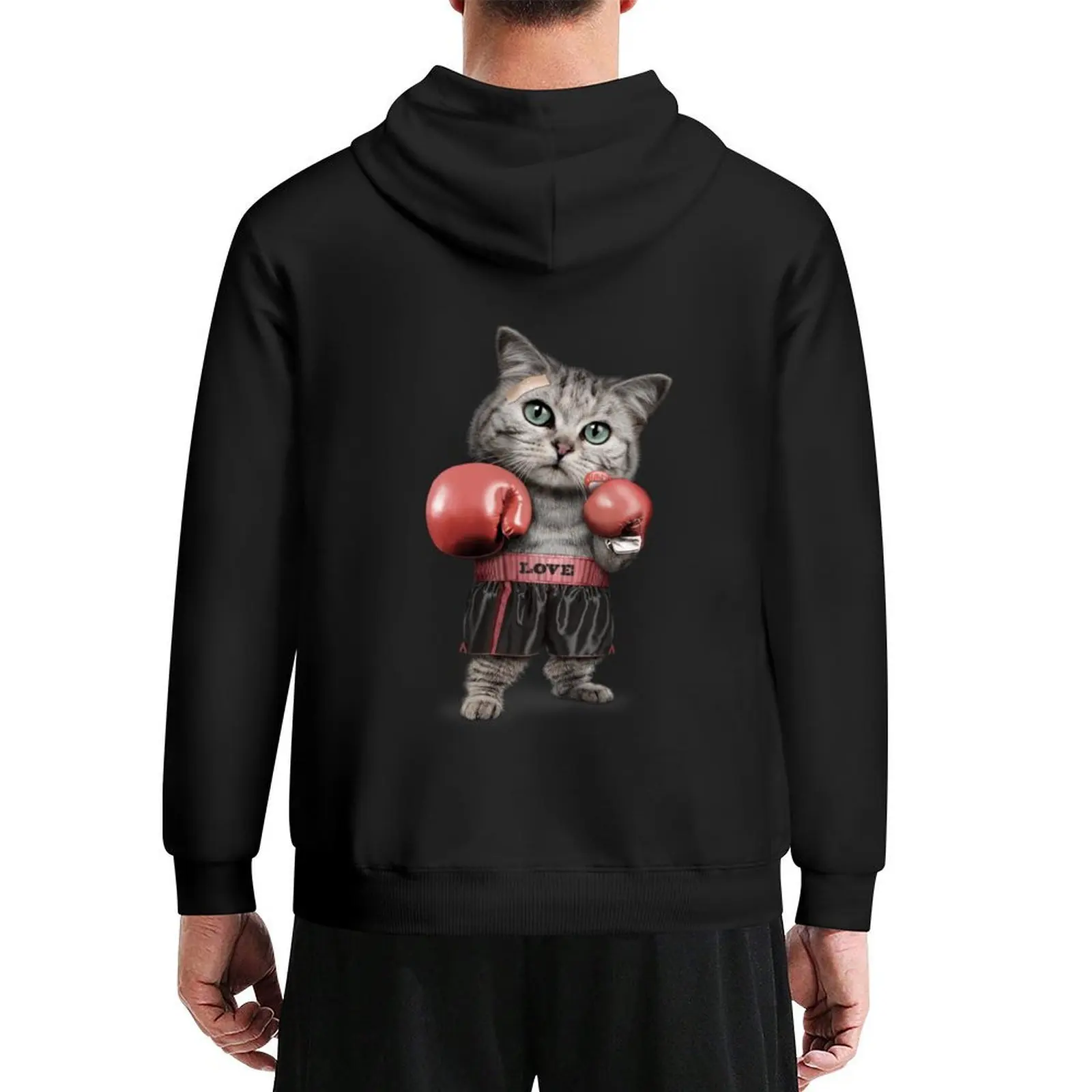 

BOXING CAT Hoodie men's clothing korean autumn clothes anime clothing fashion men new hoodies and sweatshirts