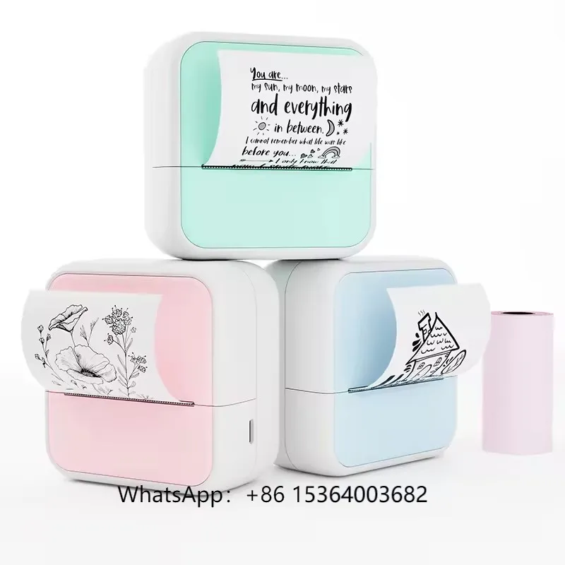 

Portable Thermal Mini Printer Tik Tok Ama Zon Paper Pocket BT Photo Printer 58mm Memo Wireless Portable Label Printer