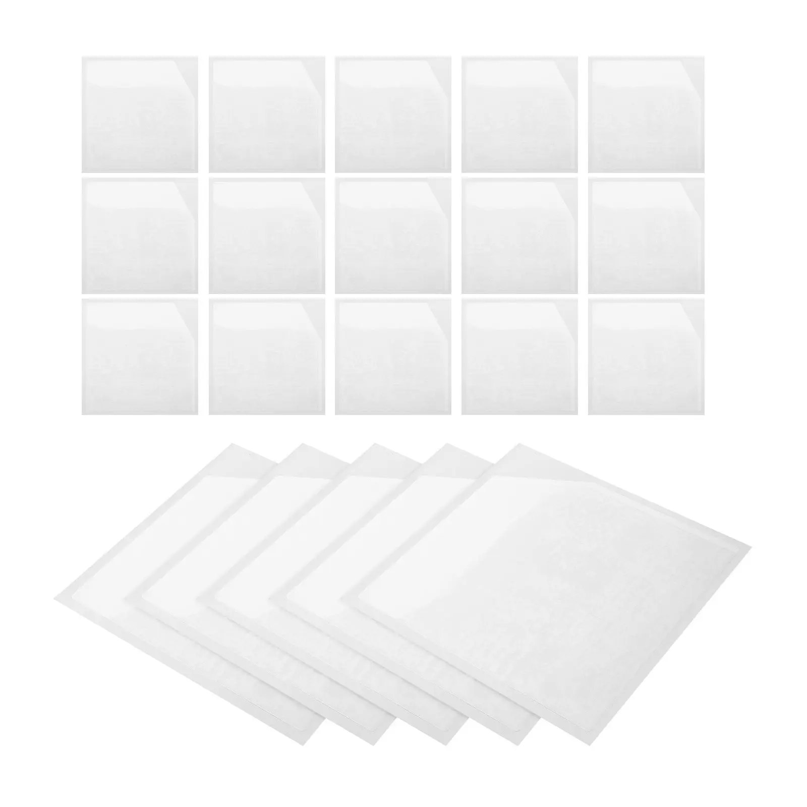 20Pcs Transparent Adhesive Planner Pockets Clear Sticky Corner Pouches for Journals Notebooks Scrapbooking Organizer Storage