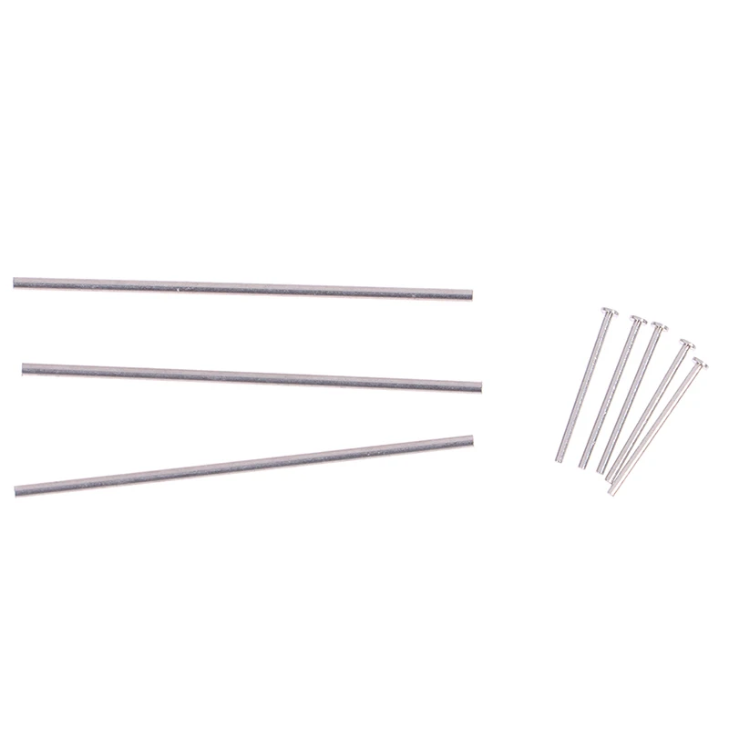 1Set 1/64 Alloy Car Wheels Axle 0.8x25mm/28mm Hollow Shaft w Nails Pin for 1:64 HW/Matchbox/Tomeca Model Cars