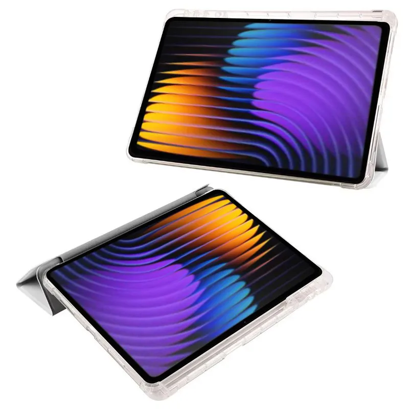 Capa inteligente transparente de TPU macio para Xiaomi Pad 7 Ultra 2025 capa de 14 polegadas com suporte para lápis