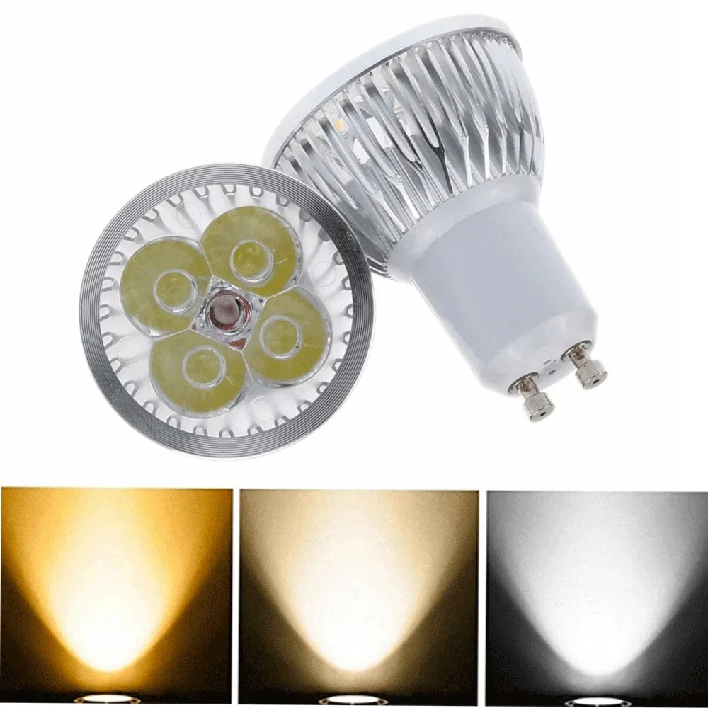 

4PC GU10 LED Bulbs Light 85-265V Fountain Lamp IP65 Waterproof LED Spotlights White Warm White LED Downlight for Indoor Lighting