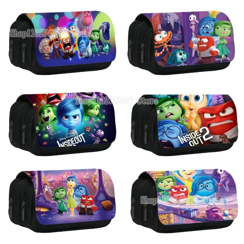 

Inside Out Fully Printed Flap Pen Bag Stationery Box Pencil Case Children Gift Anime Kawaii Cartoon School Supplies Double Layer