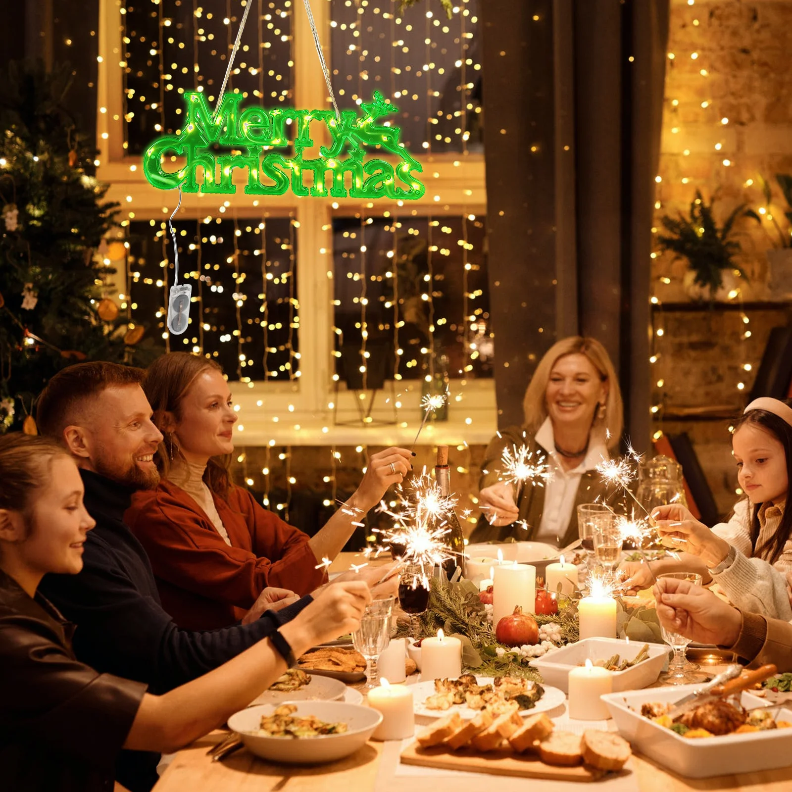 

Letter Light Board Merry Christmas Design Xmas Wreath Decorative Light Christmas Garland Hanging Lamp For Home Bar Garden Mall