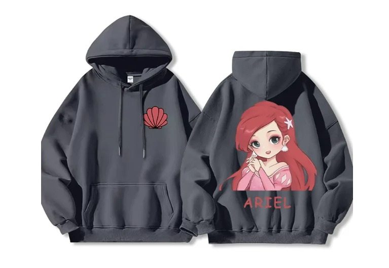 Sweat à capuche imprimé princesse Disney pour femmes, de haute qualité, blanche-neige, Elsa, vêtements de sport de plein air, veste tendance, nouvelle collection automne