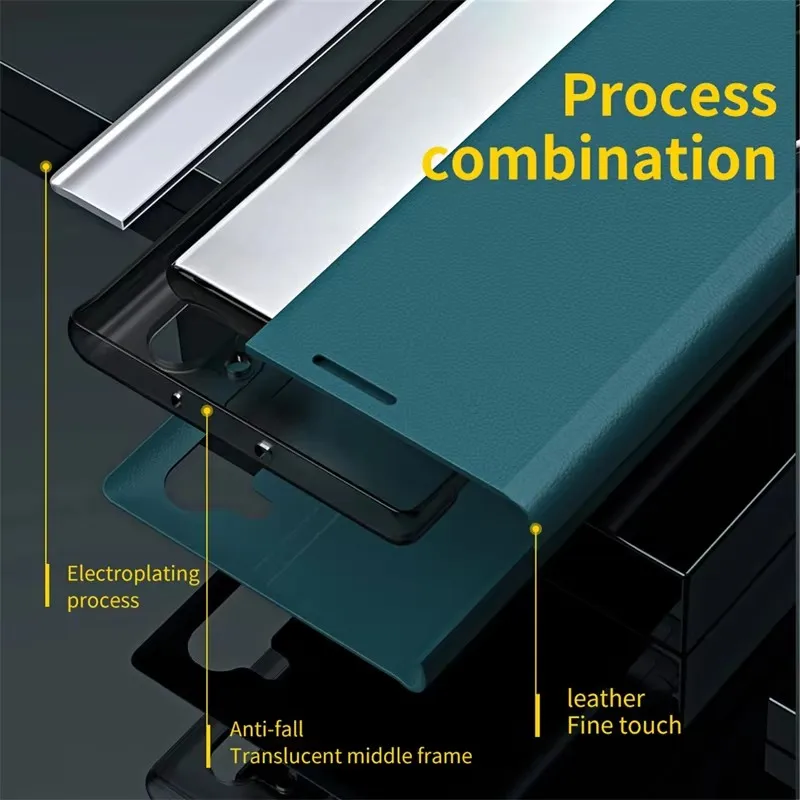 Luxury Leather Flip Case For Samsung Galaxy S25 S24 S23 S22 S21 S20 Ultra Plus S23 S21 S24 FE Note 20 Ultra 10 Plus Stand Cover