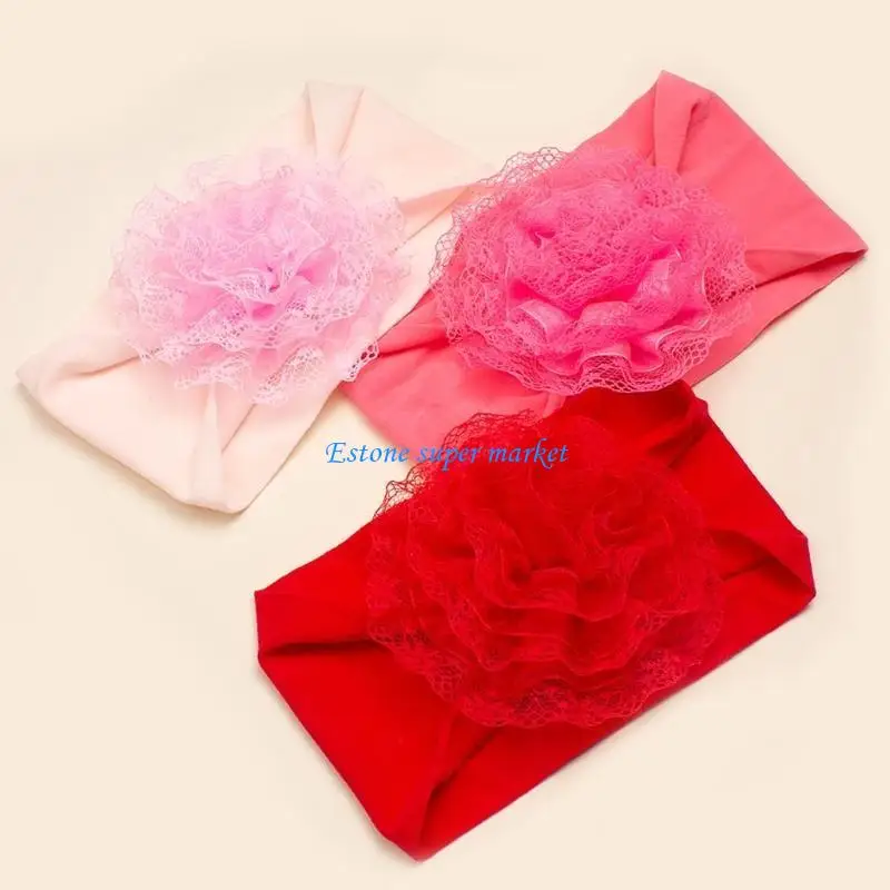 

090B Flower Baby Headbands Newborns Photography Props Lovely Girls Hairband Infants Headwear Fashionable Headdress Gift