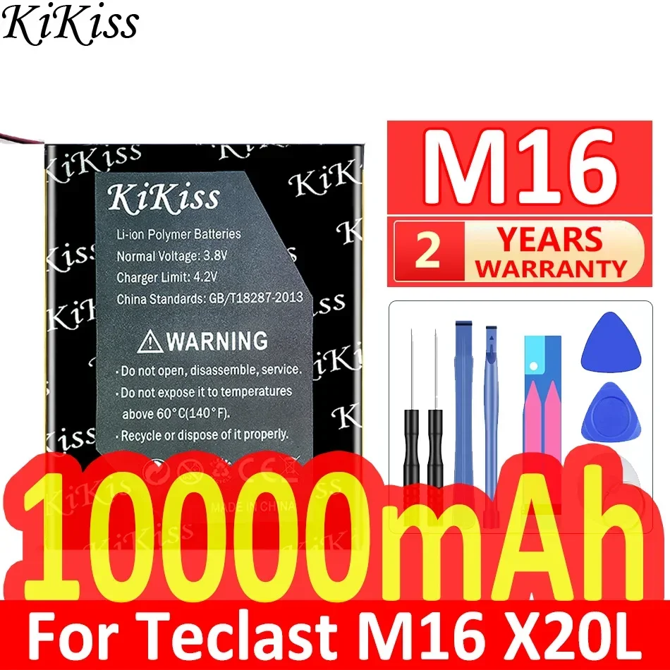 

Мощный аккумулятор KiKiss 10000 мАч M 16 для планшетных ПК Teclast M16 X20L, 2-проводной аккумулятор для ноутбука