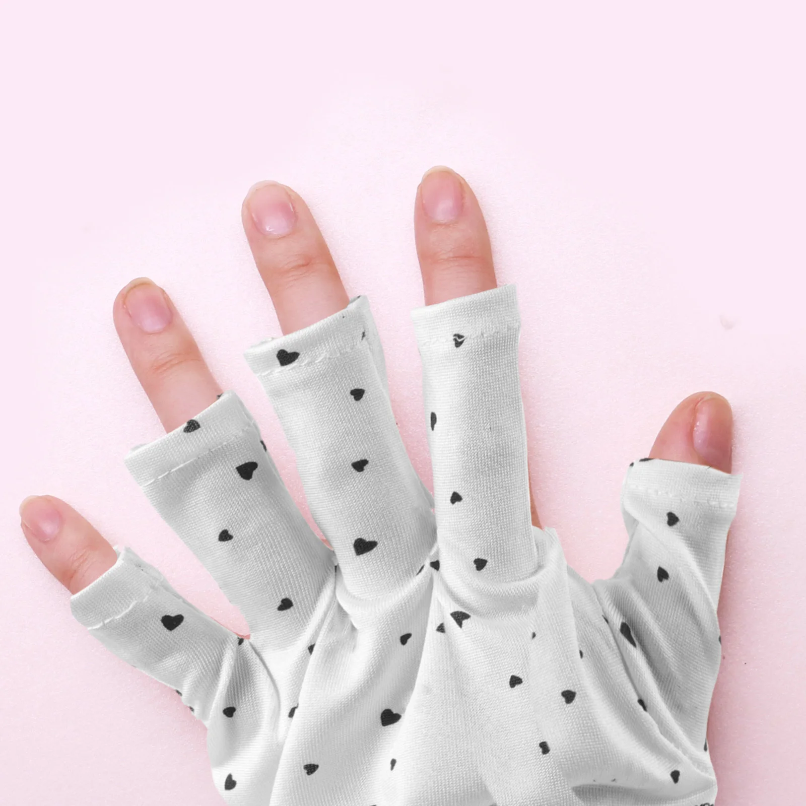 2 paar nagelkunst vingerloze handschoenen manicure beschermende anti-uv gel nagelhoezen voor professionals uv-beschermingshandschoenen