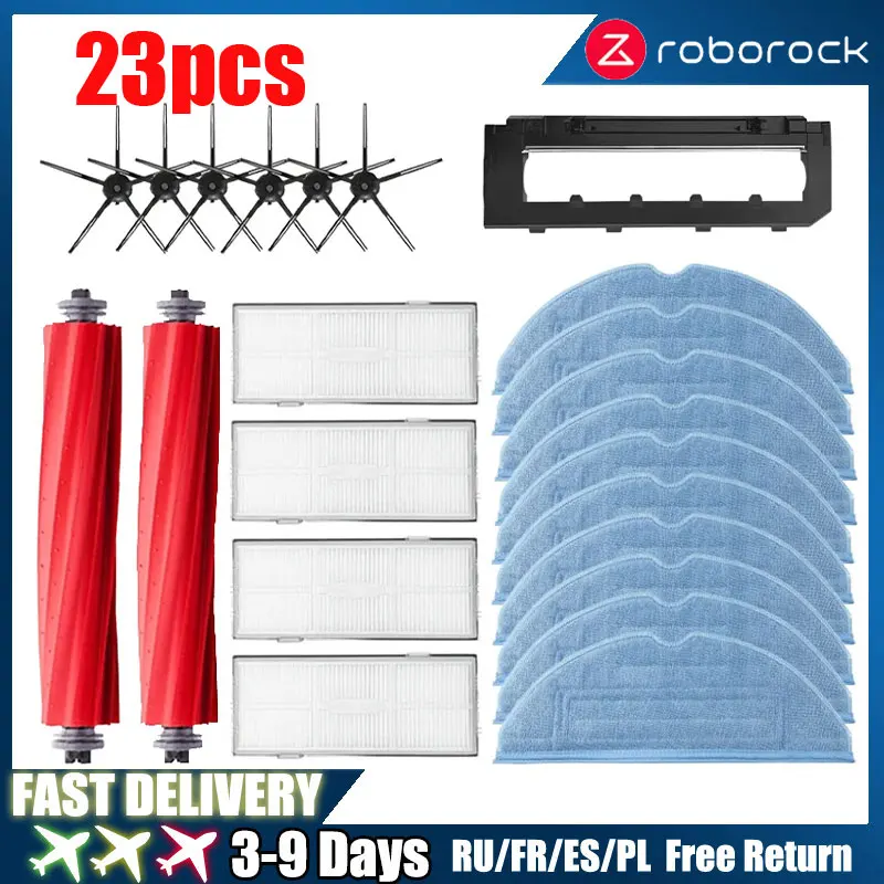 Roborock S7 S70 S7Max T7S T7S Plus جهاز آلي لتنظيف الأتربة الملحقات غطاء الفرشاة الرئيسية فلتر Hepa ممسحة الوسادة الملحقات العلامة التجارية الجديدة #2