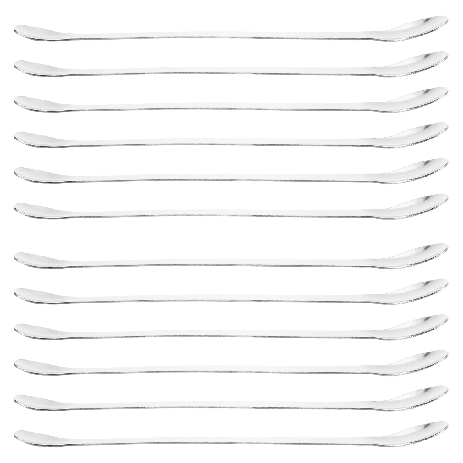 

12Pcs Lab Stainless Steel Stirring Spoons Double-Ended Sampling Tools for Laboratory Kitchen Classroom Craft Measuring