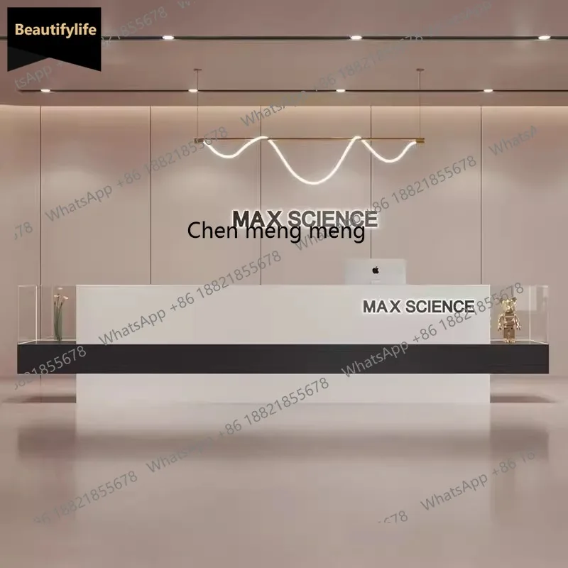A139 Light luxury art training institution checkout page clothing store bar beauty salon reception desk company lobby front desk