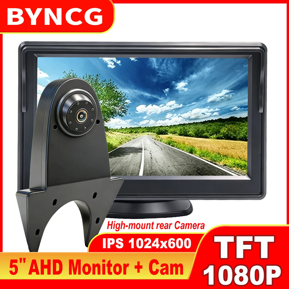 

5 inch Screen AHD CVBS IPS Car Monitor LCD Display reverse camera 1080P High-mount for Mercedes Benz Viano Sprinter Vito VW RV