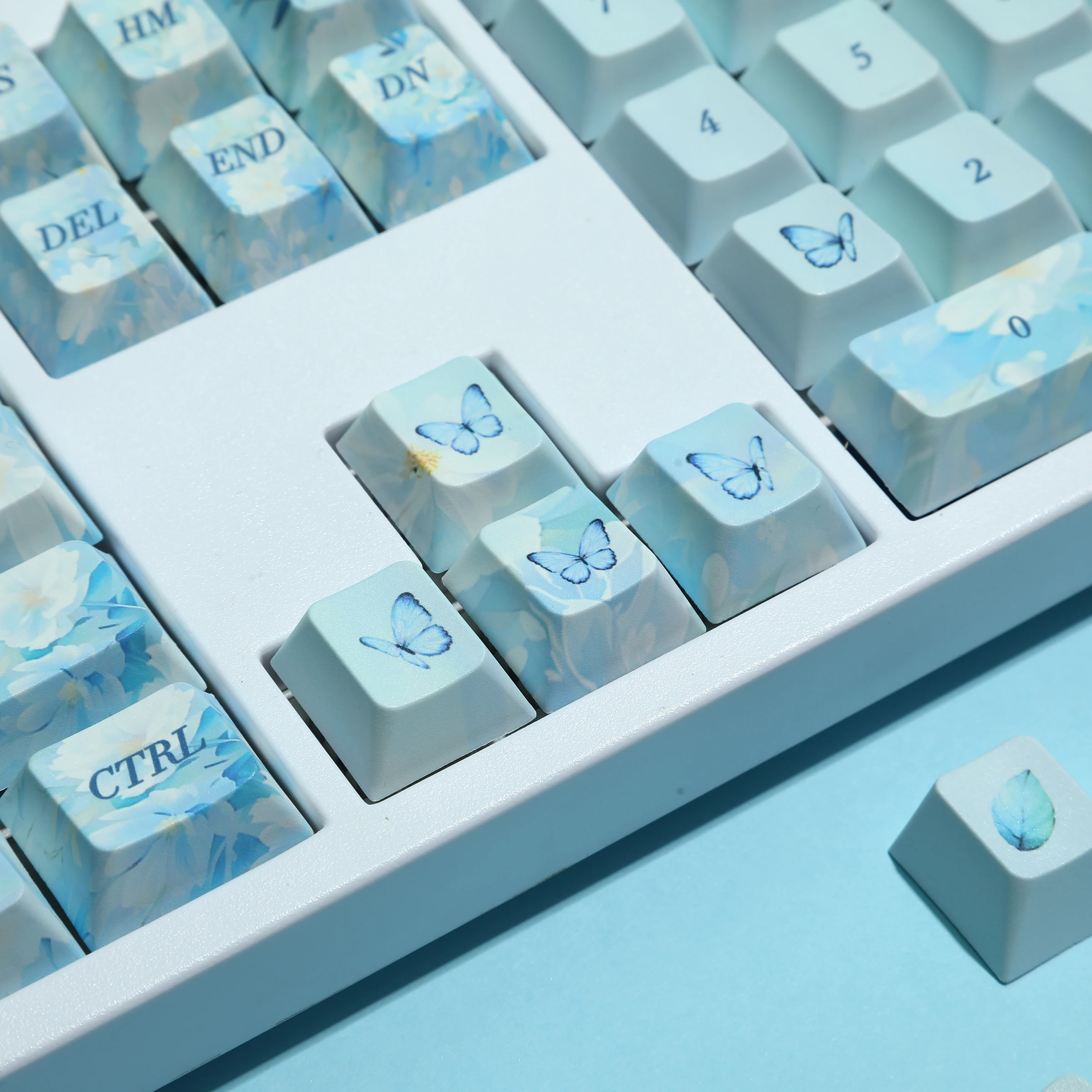 120キー エンドレスサマー キーキャップ キュート ブルー キーキャップ MOA ゲーム キーキャップ PBT DYE SUB チェリー MX スイッチ メカニカルキーボード用