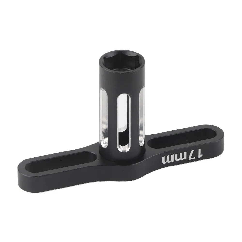 17mm Wheel Hex Nuts Sleeve With Coupling Hub Nut Cap 1/8 1/10 Scale Hex Nuts Installation Tool RC Car Wrench Tool