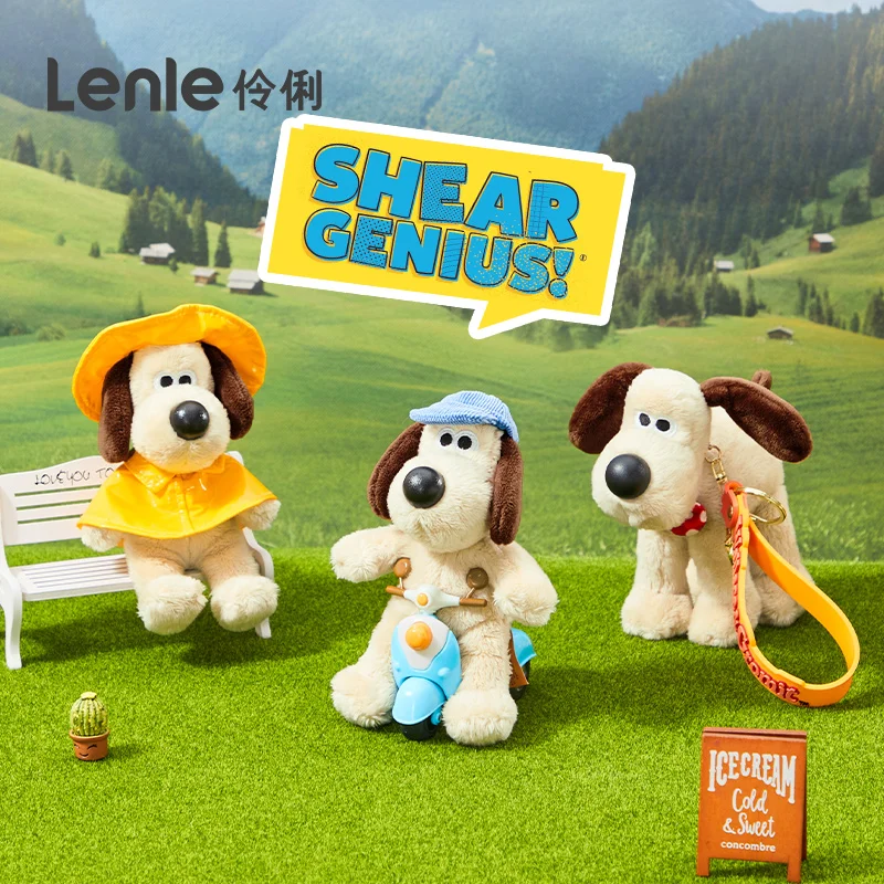 Anime gromit pelúcia wallace brinquedos dos desenhos animados cães kawaii saco pingente chaveiro anime filhote de cachorro wallace & gurus bonecas de pelúcia presente aniversário