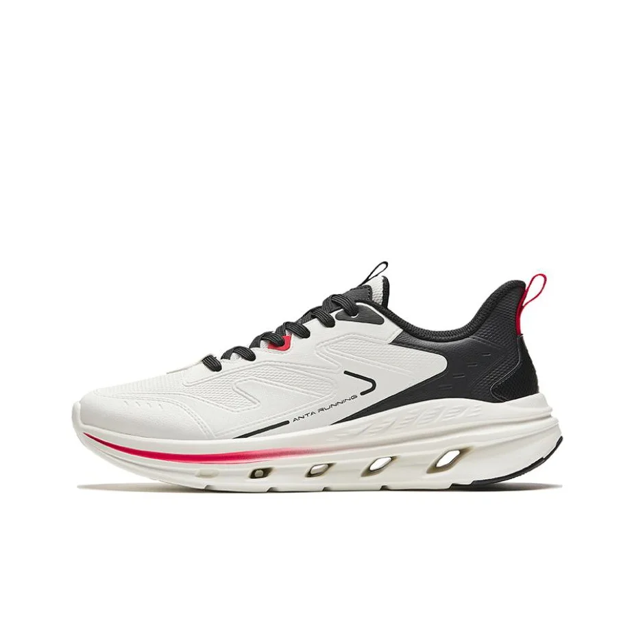 Anta Energy Ring Chaussures de course basses respirantes résistantes à l'abrasion pour hommes Noir Blanc 912345578-5