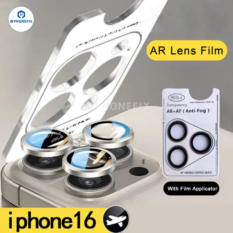 AR + AF ฟิล์มป้องกันเลนส์กระจกนิรภัยซีรีส์16สำหรับ iPhone 16 16 16 16PRO 16PRO ฝาหลังอุปกรณ์ป้องกันเลนส์