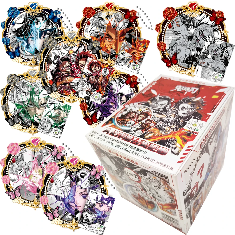 

Popular Anime Demon Slayer Collection Cards AR Relief Badge Series Surprise Trendy Peripheral Accessories for Cosplay Toy Gift