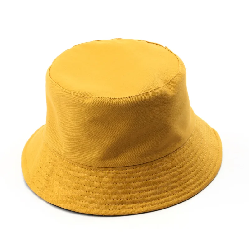 Bocca Solid Color Bucket Hat Double Sides Fisherman Hats Reversible Panama Cap Outdoor Sun Caps Sunshade Sunscreen High Quality