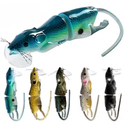 Artificial Wobbler Bait Rat Minnow Fishing lure 85mm 15g Pesca bass Topwater rat wakebait Multi-section Mouse Lure for pike