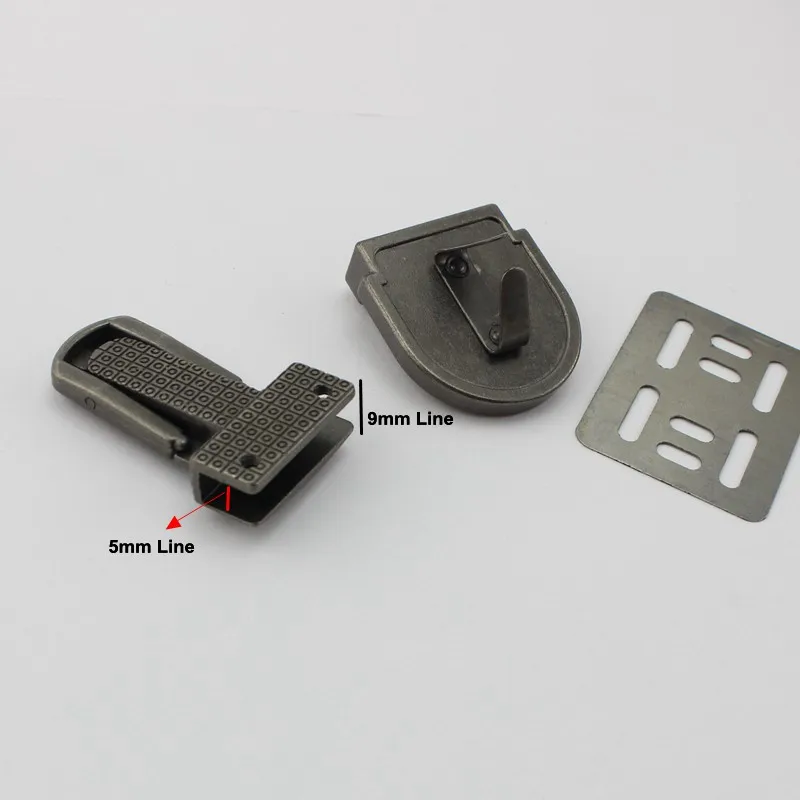 5-20 sets 44X30mm Antique old silver trunk lock metal locks for handbags purse closure lock