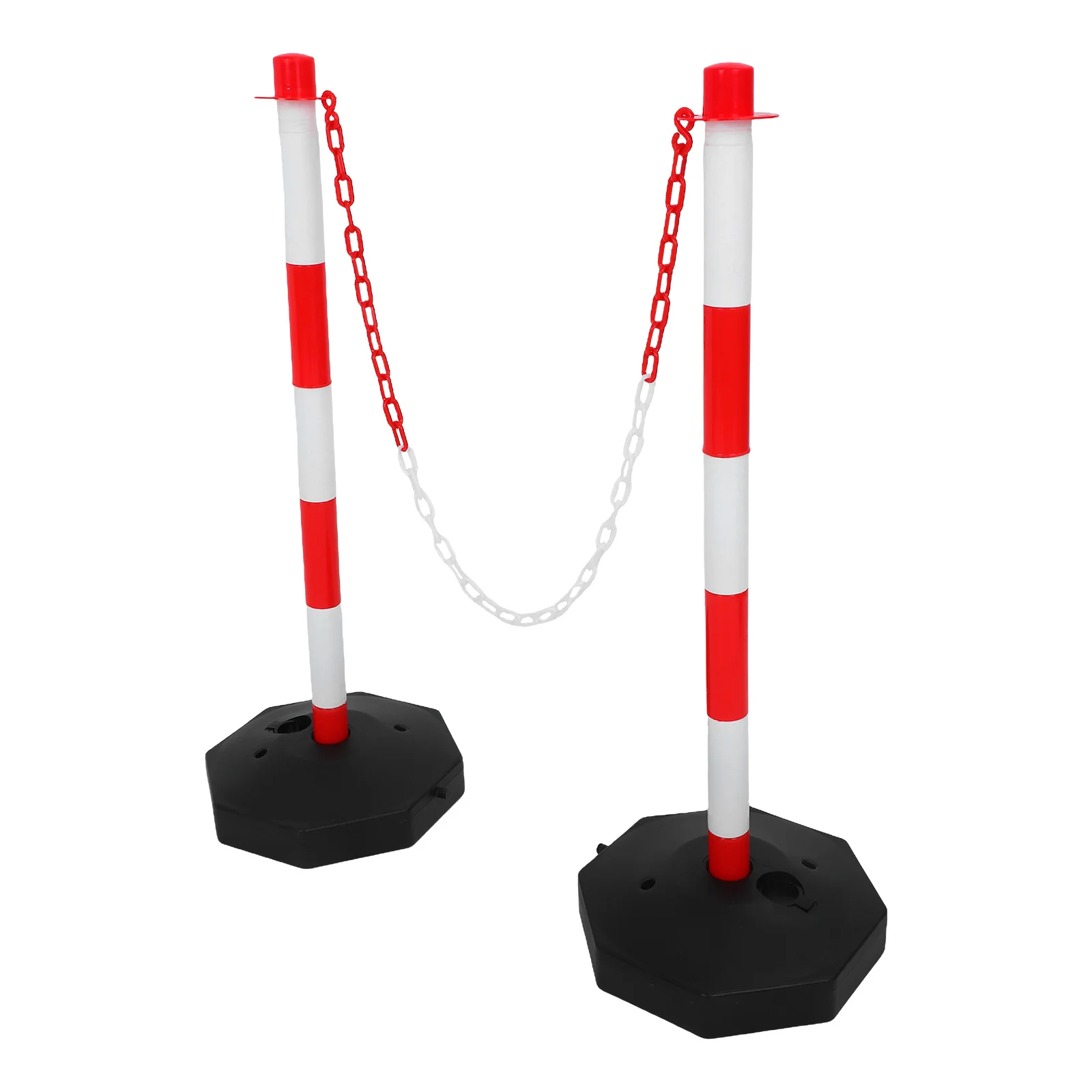 1 Set Road Bollard Posts: Plastic Traffic Delineator With Base Stable Safety Barrier For Construction Event Parking Reflective