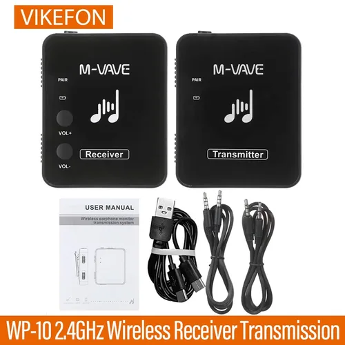 Imagen 1 del producto VIKEFON M-VAVE WP-10 2,4 GHz receptor inalámbrico de oreja trasera receptor recargable de sistema de transmisión de Monitor de auriculares inalámbricos