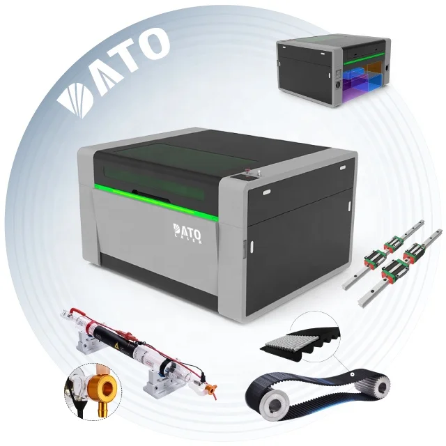 6090 80w 100w Auto Position Cnc Co2   Cutting Machine with Ccd   for Fabric Cloth Label Cutting