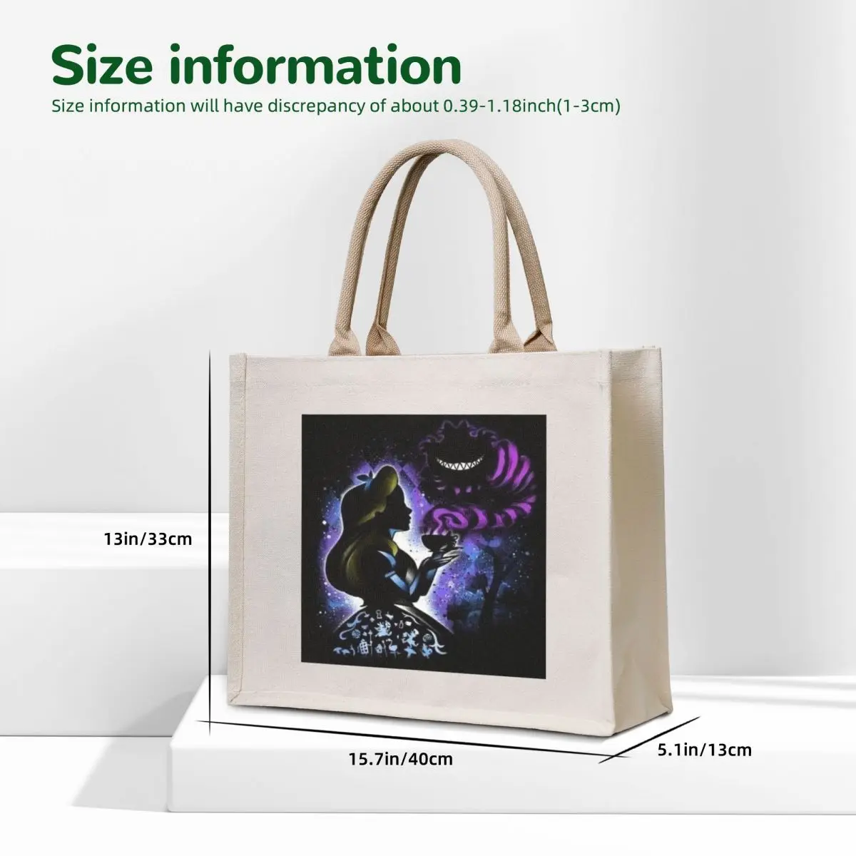 wonderful alice Tote Bag Customizable tote bag shopper bags for women tote bag custom female