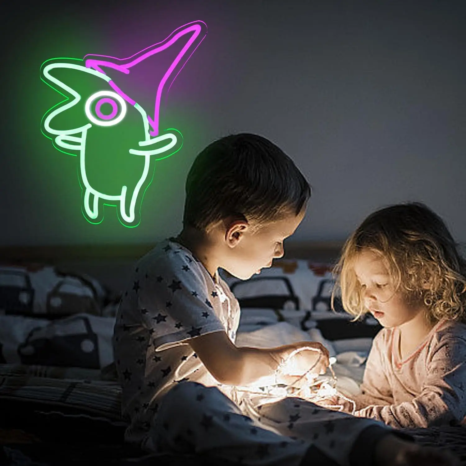 Smile Neon Sign Frog Dimmable LED Neon Lights for Bedroom Game Room Kids Room Wall Decor Birthday Christmas Gifts for Movie Fans view 2