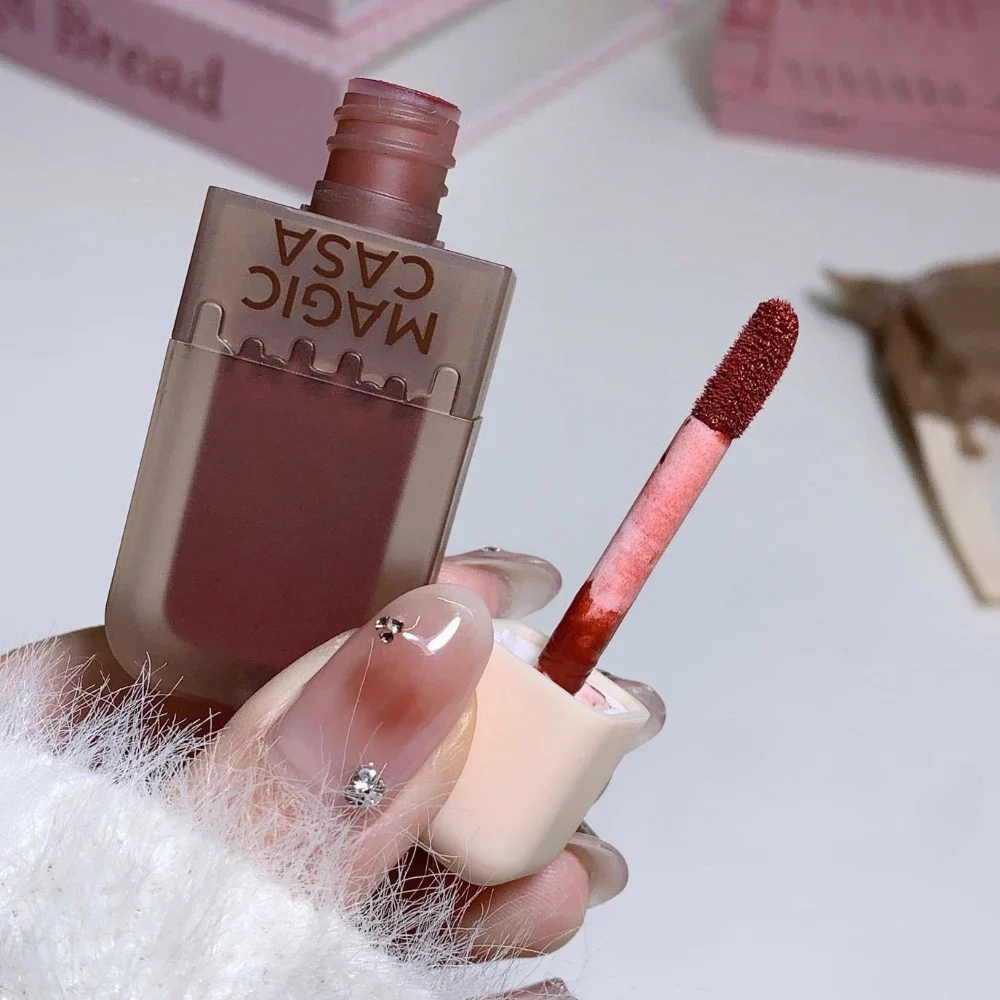 Matte Velvet Ice Cream Lipstick Lipgloss LongLasting Cute Waterproof Korean Makeup Dupe Hidratante Labial Mineral Tint Cosmetic