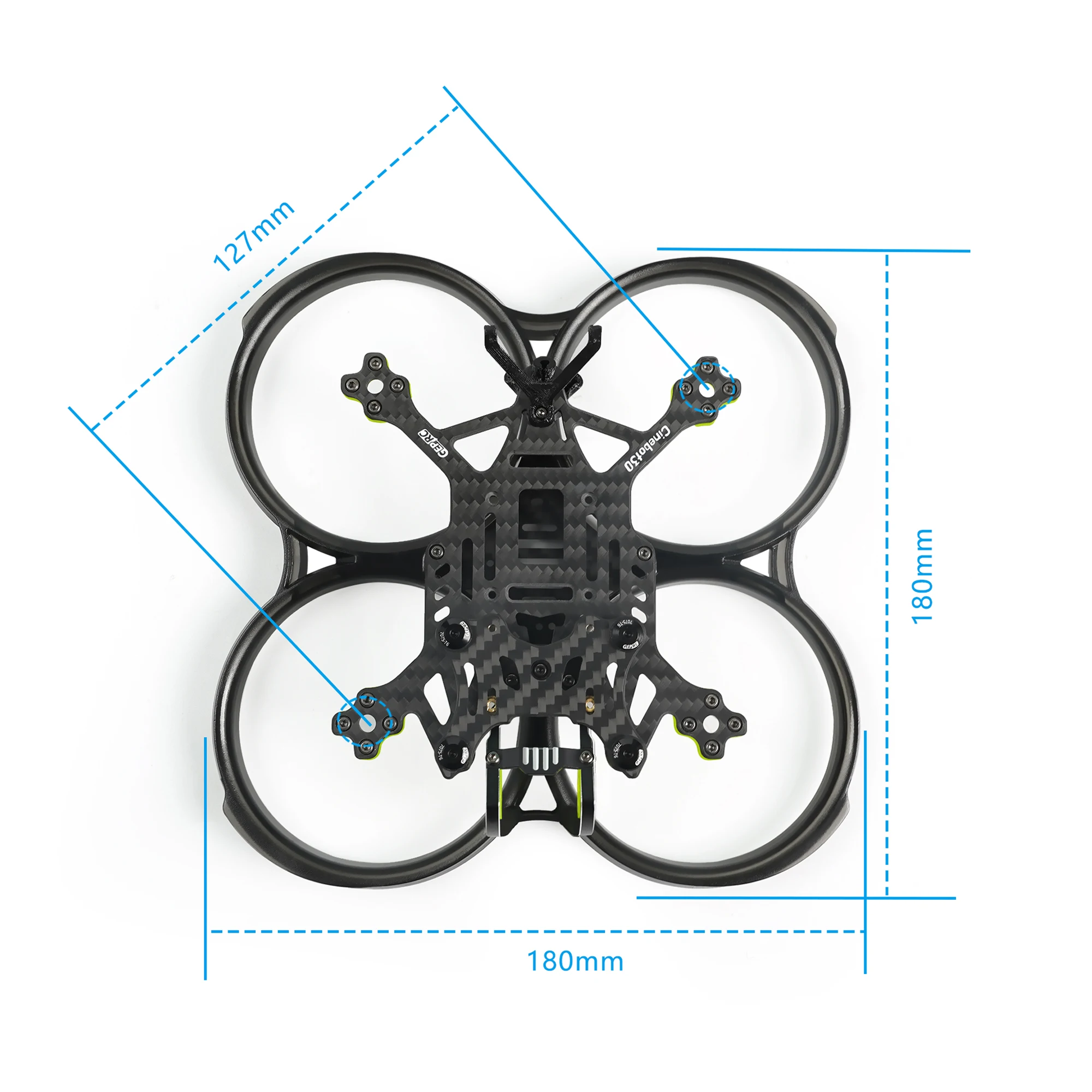 GEPRC GEP-CT30 O3 rama 127mm rozstaw osi z oświetlenie COB pasek BEC dla DJI O3 jednostka powietrzna FPV Freestyle 3 cale Cinewhoop Cinebot30