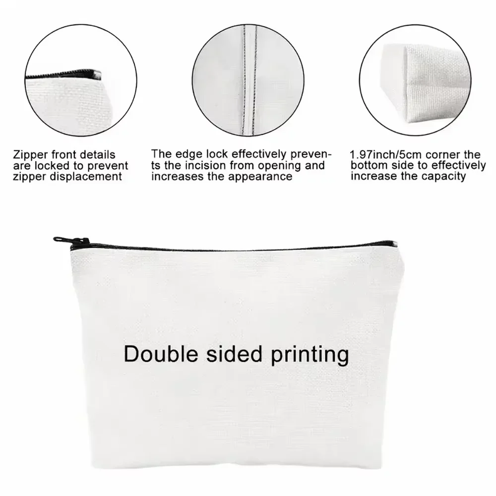 حقيبة مكياج للبالغين من الجنسين، حقيبة تخزين متينة متعددة الوظائف بطابع ساحرة، ألوان مختلطة، مع سحاب لحقيبة شقيقة الطالب أثناء السفر #5