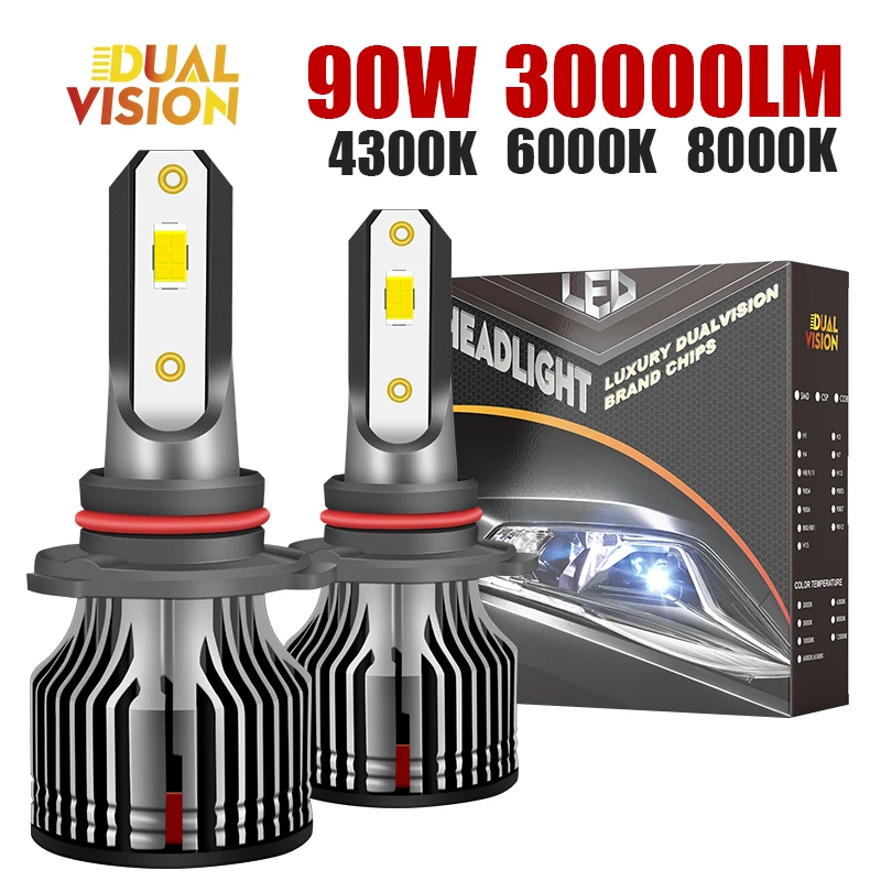 

H7 H4 H1 LED Mini Car Headlight 4300K H11 9005 LED Bulb 6000K H8 H9 HB3 9006 HB4 Led Lights 8000K 30000LM Turbo lampada