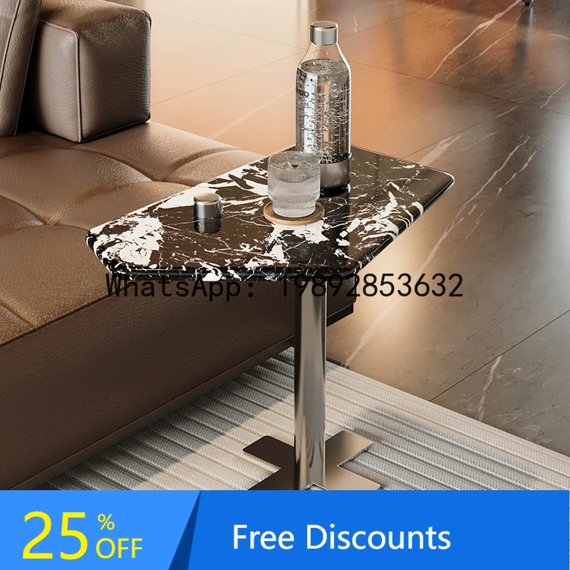 

Vintage Style Marble Sofa Side Table Living Room Home Creative Irregular Sofa Corner Table