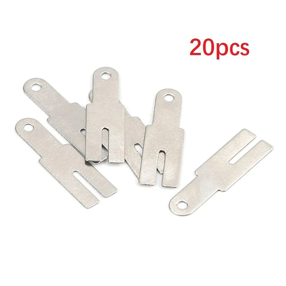 20 pezzi di fogli di nichel a forma di Y collegamento della batteria striscia di acciaio nichelato per accessori per strumenti di saldatura per saldatore a punti