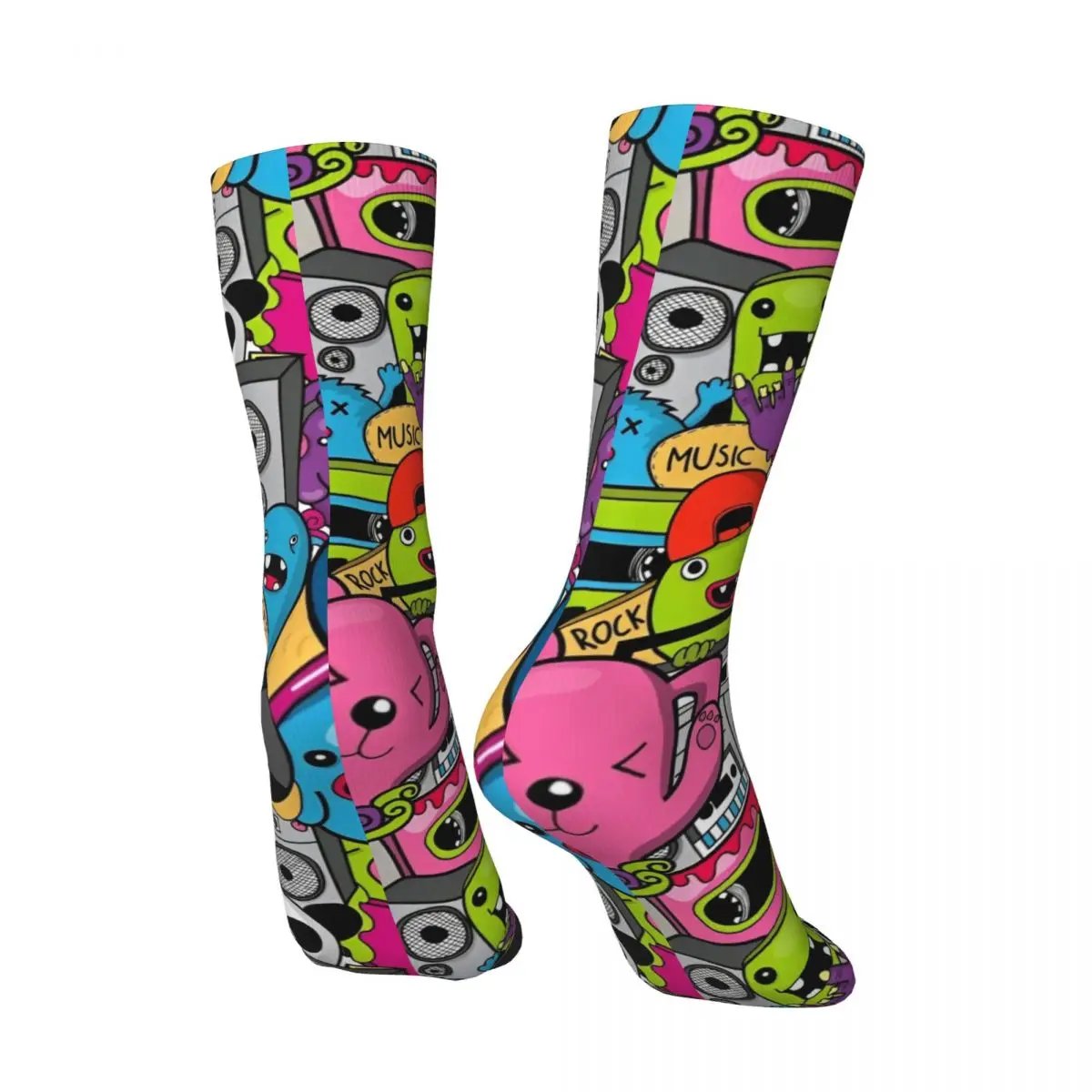 Herrensocken Fancy Monsters Strümpfe Herbstmode Weiche Socken Grafik Outdoor Rutschfeste Socken