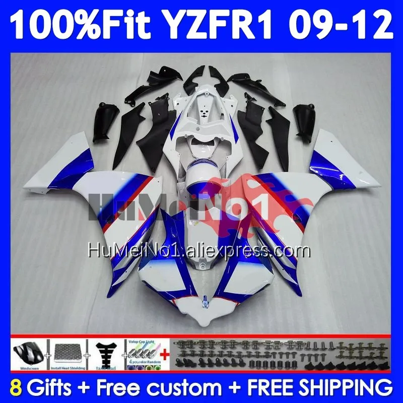 Stock Blue Injection Body For YAMAHA YZF-R1 YZF R1 R 1 368No.16 YZF1000 YZFR1 09 10 11 12 YZF-1000 2009 2010 2011 2012 Fairing