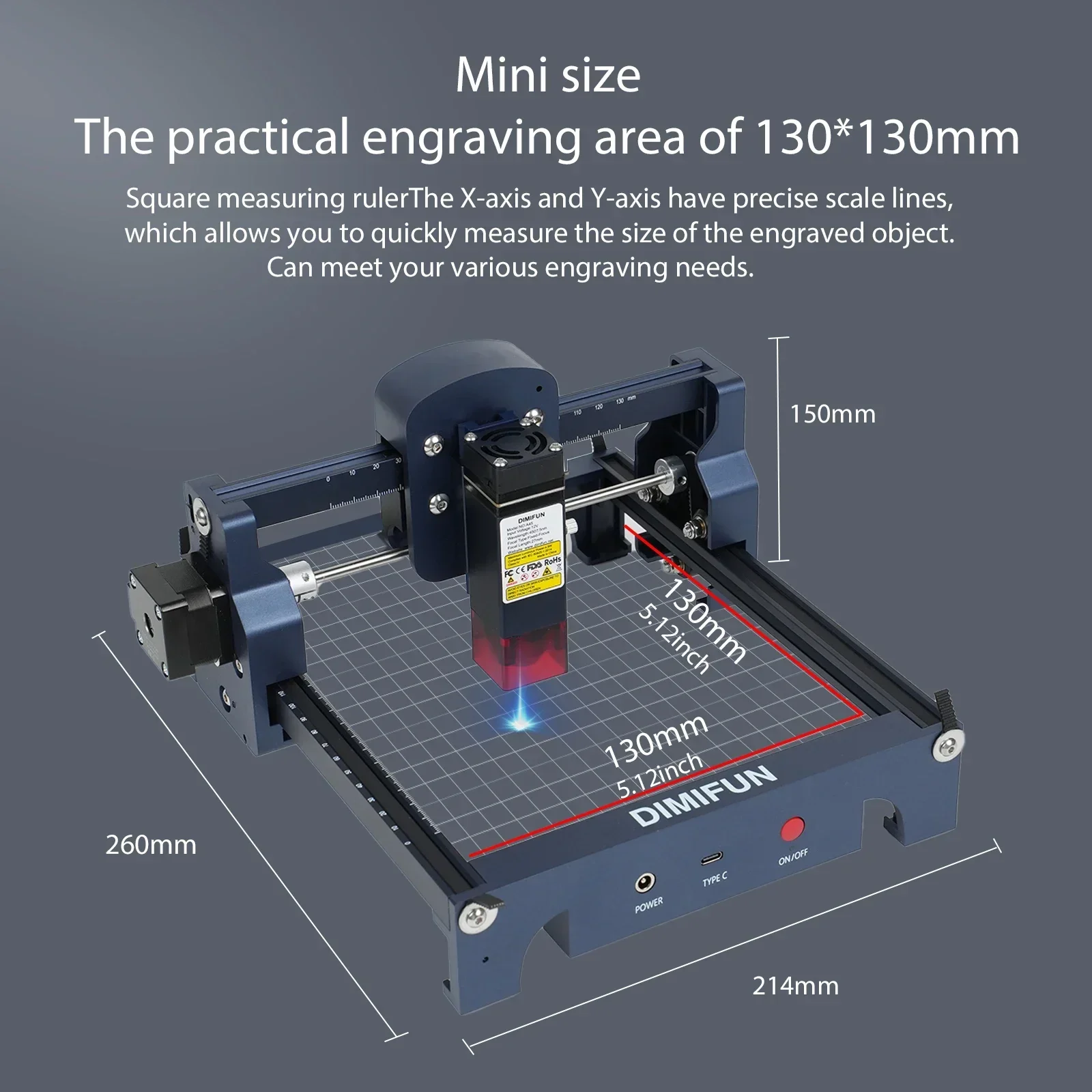 DIMIFUN D9 Mini Laser Engraving Machine with 4.5W Power, Perfect for DIY Projects and Personalization gravador laser