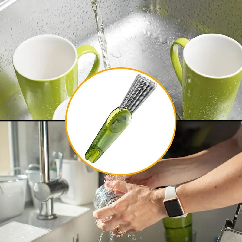 Bottle Gap Cleaner Brush Ferramenta de limpeza de copo multifuncional Ferramentas de limpeza de água reutilizável para cobertura de copa