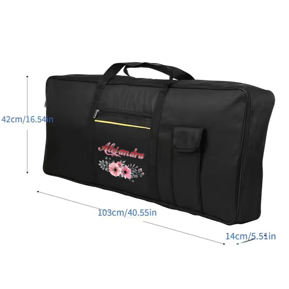 Personalized Customized Name Electronic Organ Bag Portable Instrument Dustproof Protection Pack 61 Keys Electronic Keyboard Bags