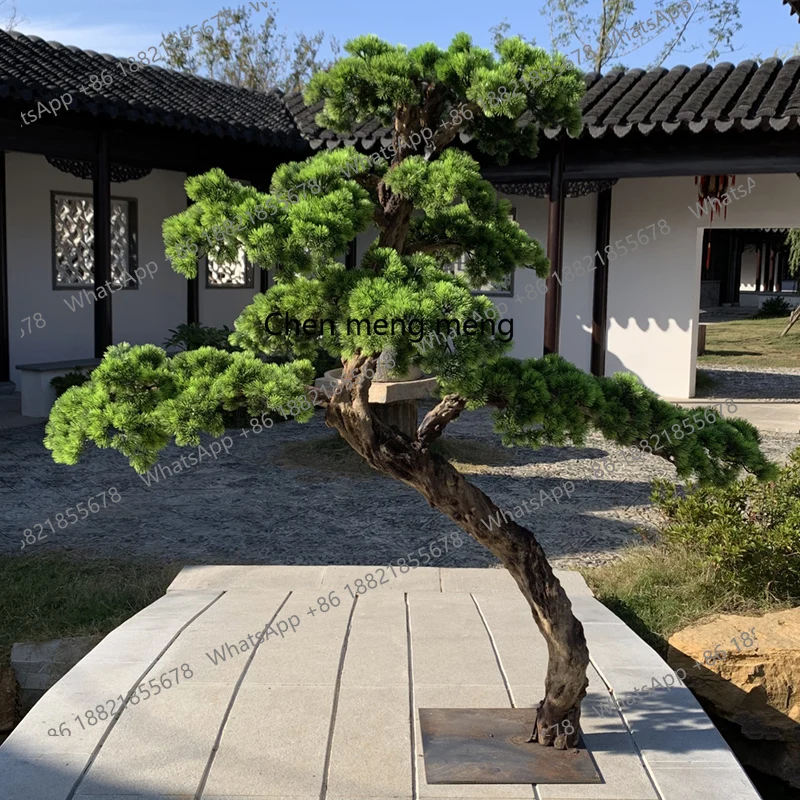 

Simulated welcome pine lohan pine tree, bonsai ornament, porch landscaping snow, masson pine