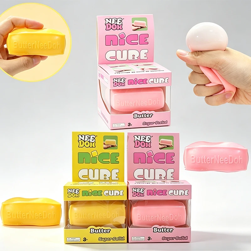 Needoh Butter Squishy Squeeze Toy Colorful Knead Stretch Filled Hand Grip Fidget Sensory Toy Anxiety Healing Relax Leisure Gift