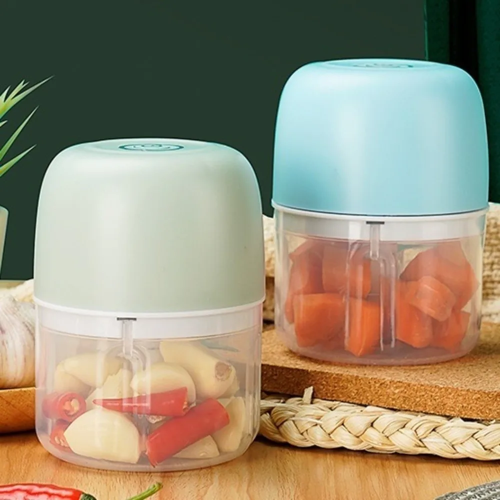 

Mini Portable Electric Garlic Masher USB Charging Multifunctional Garlic Presser Plastic Efficient Garlic Chopper Kitchen Use