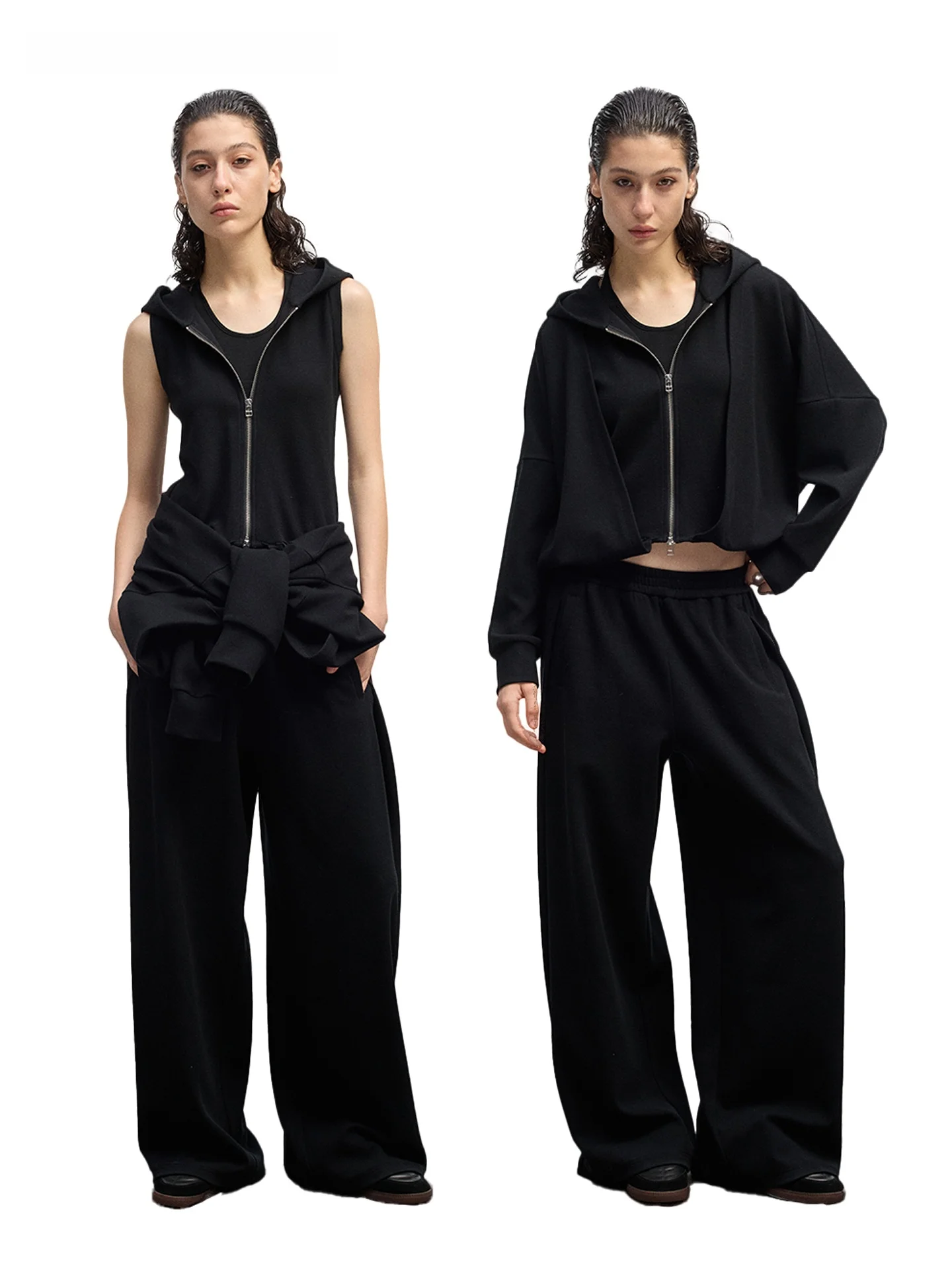 

Высококачественный комплект из хлопковой смеси: повседневный свитшот и брюки, универсальный, стильный, удобный, свободного кроя для повседневной носки.