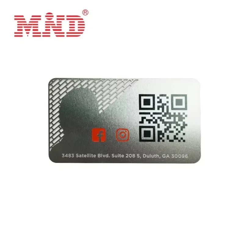 Free Design Customized Stainless Steel Metal Visiting Card for Souvenir