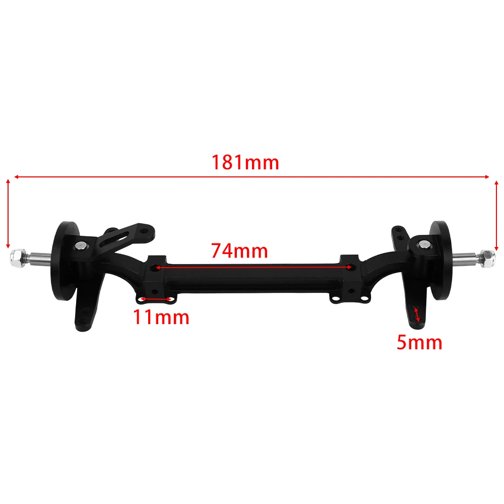 Black High Quality Metal Front Axle Steering Rod Link Pole for 1/14 Tamiya RC Tractor Truck Car